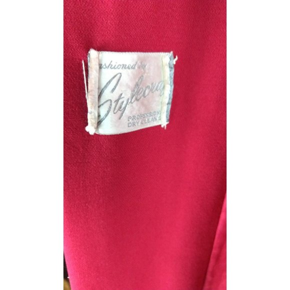 Vintage StyleCraft red wool full length over coat - Picture 4 of 7